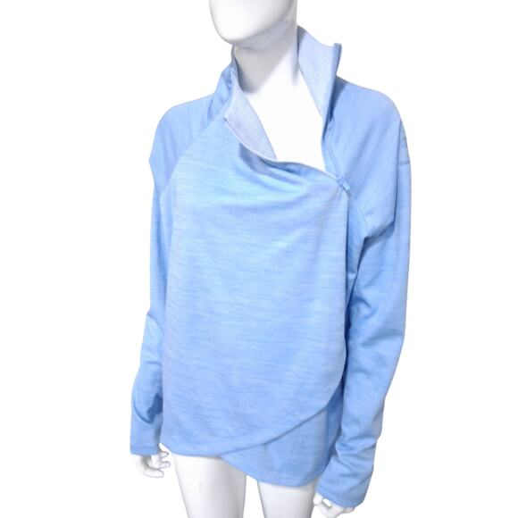 IBKUL Women's size Large Asymmetrical Activewear Tennis Preppy Golf Zip Up Top - Picture 1 of 13